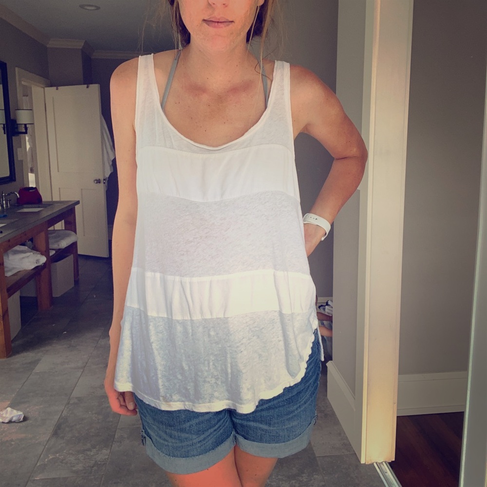 Anthropologie white tank